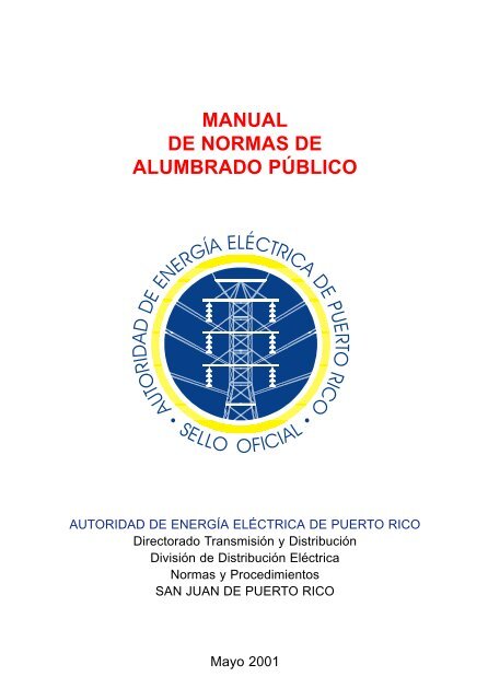 manual de normas de alumbrado público - Autoridad de Energía ...