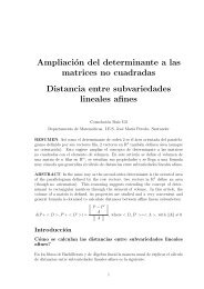 Ampliación del determinante a las matrices no cuadradas Distancia ...