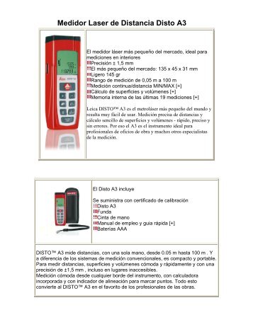 Medidores de distancia portátiles 389 - Comertecnica.com.mx