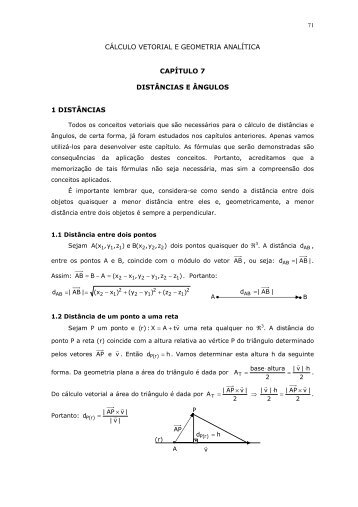 Distâncias e Ângulos