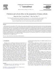 Chelation and solvent effect on the preparation of titania colloids