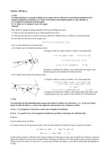 TEMA: ÓPTICA. - Telefonica.net