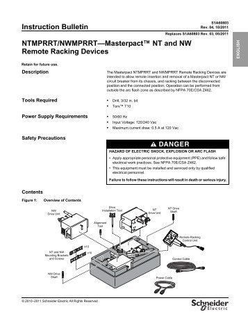 NTMPRRT/NWMPRRT—Masterpact™ NT and ... - Schneider Electric