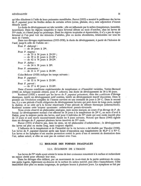 Les phlébotomes de la région éthiopienne (Diptera, Psychodidae)