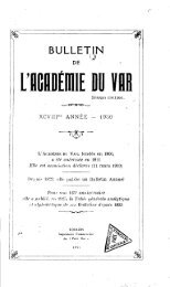 1930 - Académie du Var