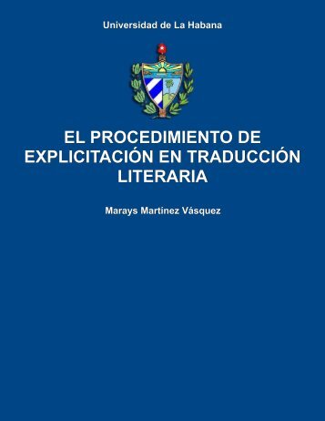 El procedimiento de explicitación en traducción literaria