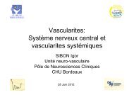 Vascularites : système nerveux central et vascularites systémiques