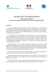 charte de l'environnement - Taaf