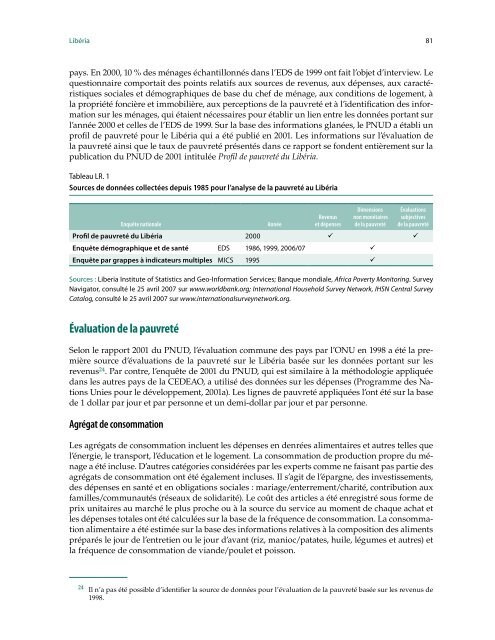 Profil de pauvreté dans les pays de la CEDEAO - United Nations ...