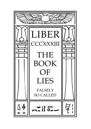 Liber 333: The Book of Lies, falsely-so-called - Biblioteca Pleyades