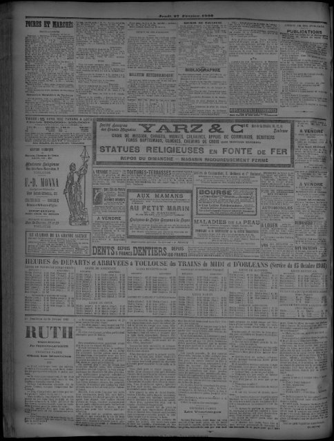 27 Février 1902 - Bibliothèque de Toulouse