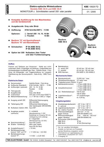 Elektro-optische Winkelcodierer - TWK-ELEKTRONIK GmbH