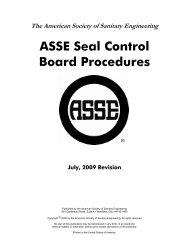 ASSE Seal Control Board Procedures - American Society of Sanitary ...