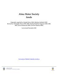 Alma Mater Society fonds - UBC Library - University of British ...