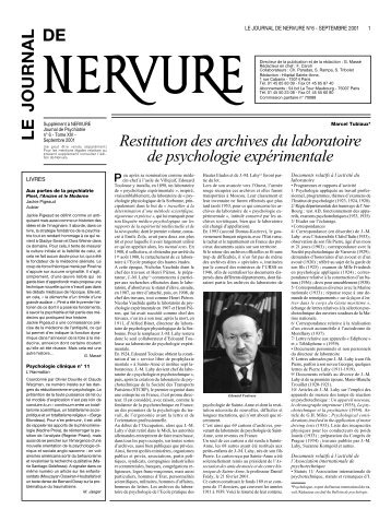 Septembre - Nervure Journal de Psychiatrie