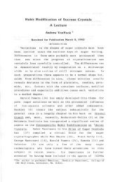 Habit Modification of Sucrose Crystals A Lecture - Vol