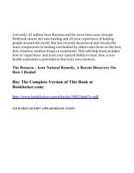 The Rosacea - Acne Natural Remedy, A Recent ... - The Book Locker