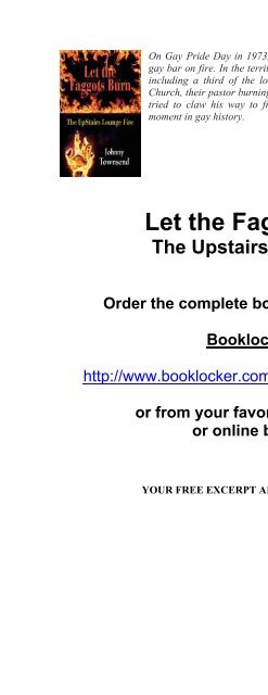 Let the Faggots Burn: The UpStairs Lounge Fire - The Book Locker