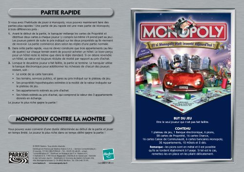 règle du Monopoly Aujourd'hui version électronique