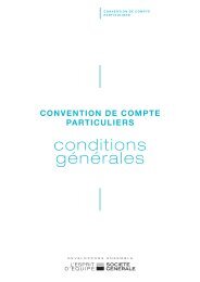 conditions générales - Société Générale