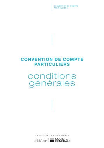 conditions générales - Société Générale