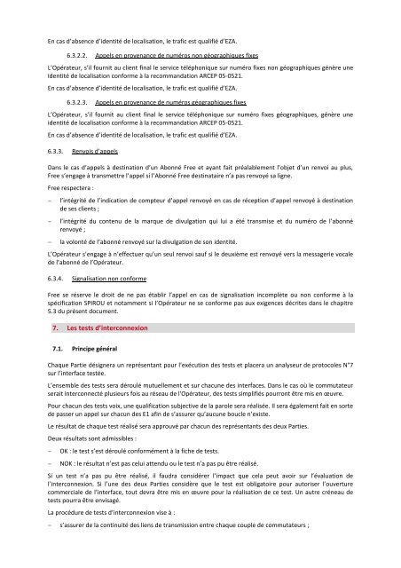 Contrat cadre d'Interconnexion - Iliad
