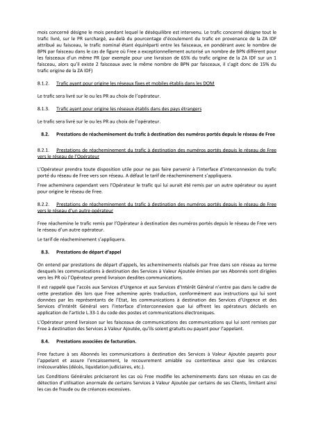 Contrat cadre d'Interconnexion - Iliad