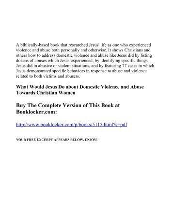 What Would Jesus Do about Domestic Violence ... - The Book Locker