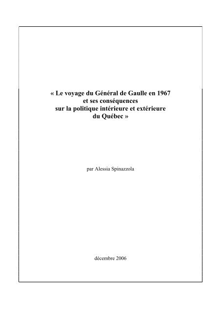 « Le voyage du Général de Gaulle en 1967 et ses ... - AIEQ