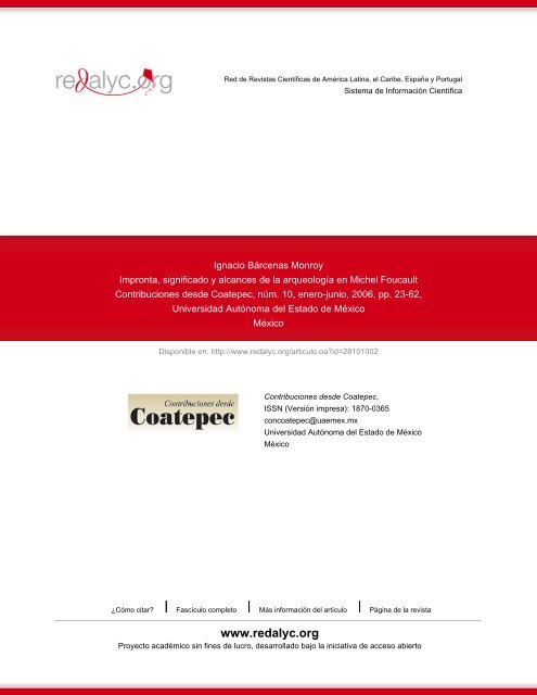 Redalyc Impronta Significado Y Alcances De La Arqueologia En Redalyc Impronta Significado Y Alcances De La Arqueologia En