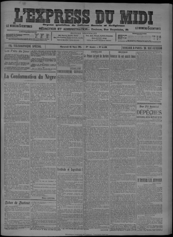15 Mars 1911 - Bibliothèque de Toulouse