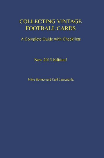 Collecting Vintage Football Cards - A Complete ... - The Book Locker