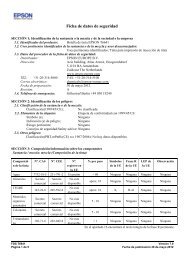 Ficha de datos de seguridad - Epson Europe