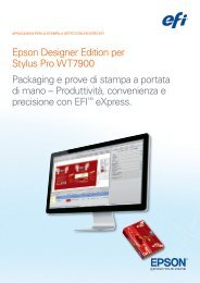 Epson Designer Edition per Stylus Pro WT7900 Packaging e ... - EFI