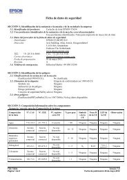 Ficha de datos de seguridad - Epson Europe