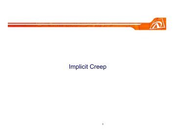 Implicit Creep - ANSYS Users