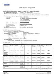 Ficha de datos de seguridad - Epson Europe