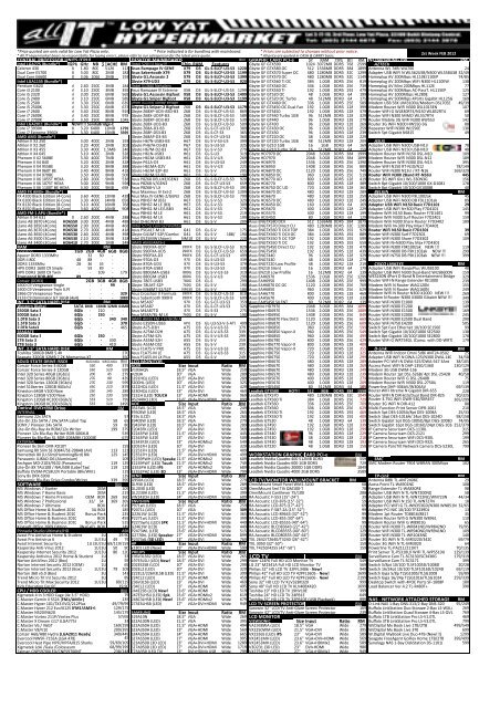 DIY PriceList 1st Week Feb 09-02-12 v3b - HardwareZone.com