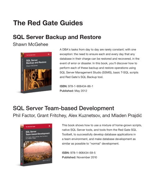 SQL Server Team-based Development - Red Gate Software