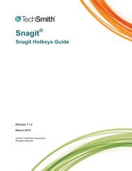 Snagit 11.2 Hotkeys Guide - TechSmith