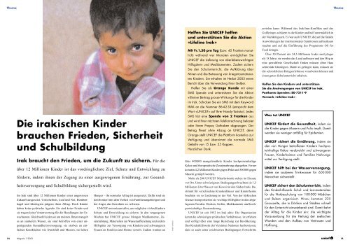 Kinder, beraubt um ihre Kindheit - Unicef