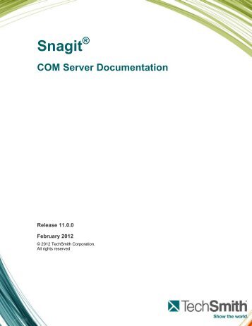 COM Server Documentation - TechSmith