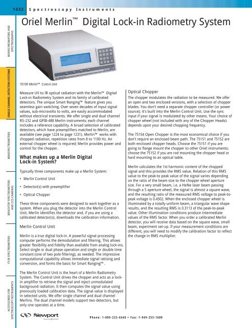 Oriel Merlin™ Digital Lock-in Radiometry System