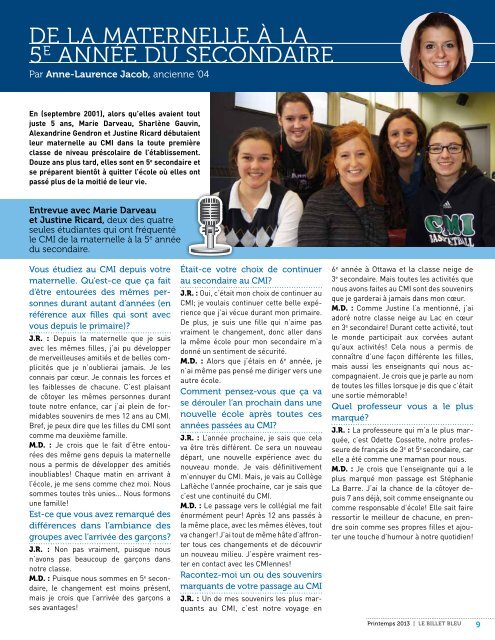 Une dernière cohorte constitUée UniqUement de filles aU cmi | p. 6