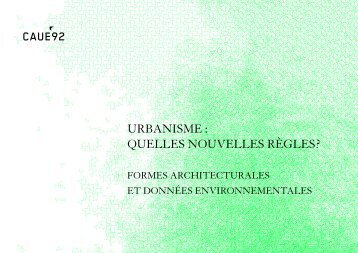 Formes architecturales et nouvelles données ... - CAUE 92