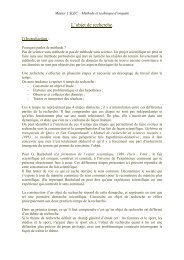 L'objet de recherche - Faculté des sciences du sport et de l ...