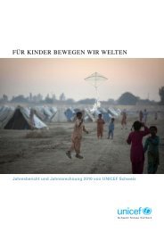 Für Kinder bewegen wir welten - Unicef