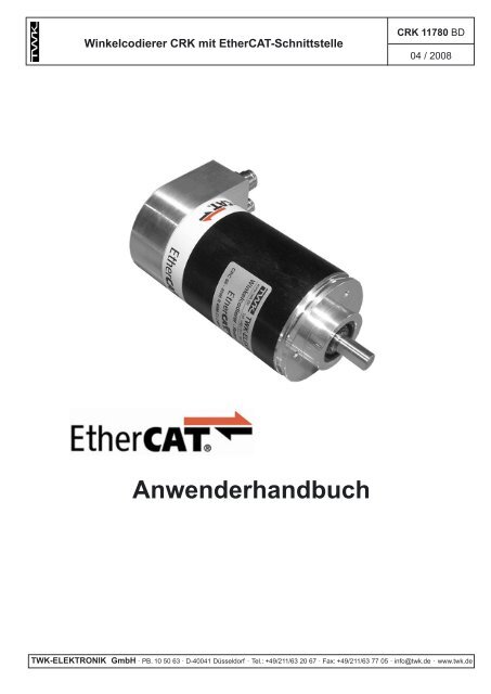 Winkelcodierer CRK mit EtherCAT-Schnittstelle - TWK ...