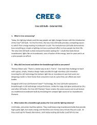 Cree LED Bulb – External FAQ - Cree, Inc.