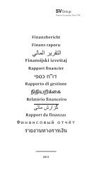 Finanzbericht 2011 (PDF) - SV (Schweiz)